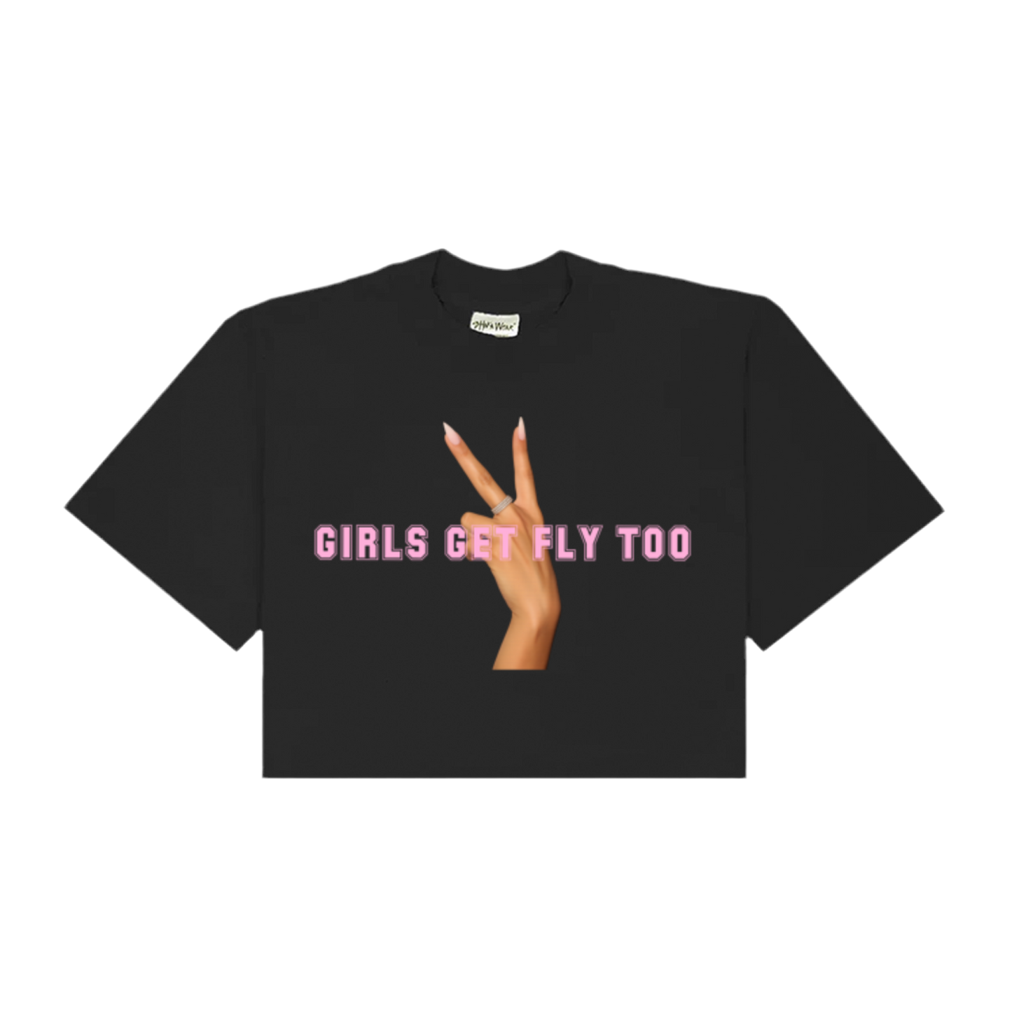 “GIRLS GET FLY TOO” CROPPED TEE
